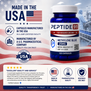Methylene Blue 25mg Capsules - 120 count - Peptide911